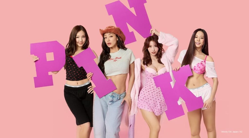 TWICE Nayeon Jihyo Momo Tzuyu Victoria’s Secret Fashion Show 2025 runway performance in black pink lingerie K-pop fashion crossover"