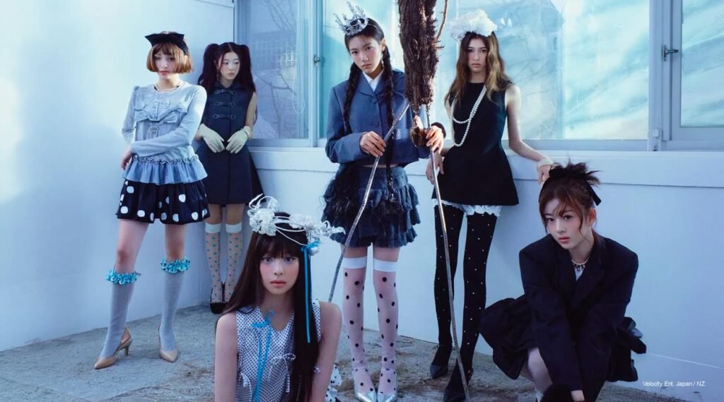 AtHeart for MAPS Korea & Japan 2026 Spring Issue Vol.197 AtHeart members in MAPS Korea 2026 Spring Issue Vol.197 “Taste VII_AtHeart” pictorial, wearing avant‑garde schoolgirl styling and crowns in a sunlit room.