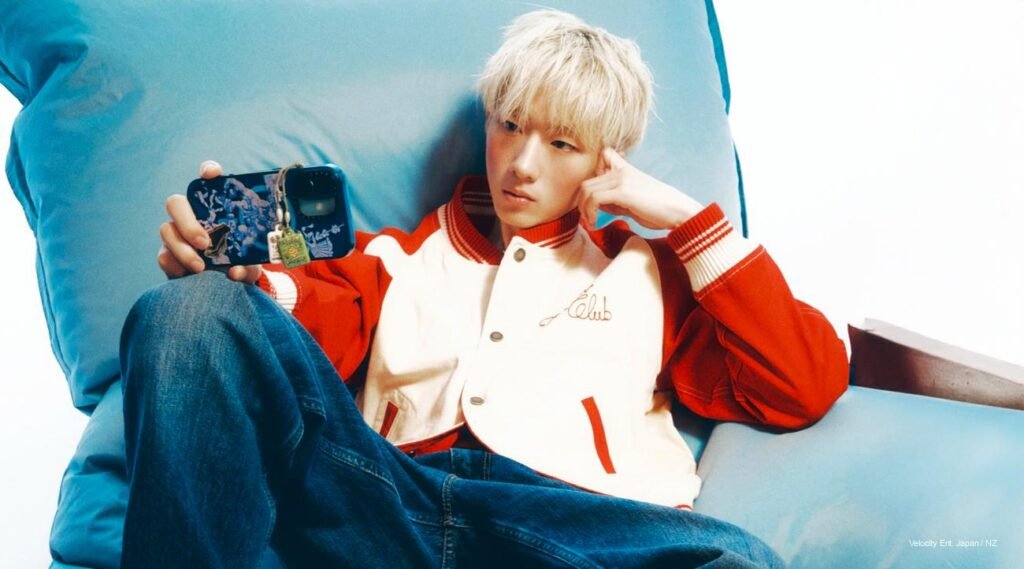 Woochan of ALLDAY PROJECT posing in Golden Goose fashion for Marie Claire Korea’s 33rd anniversary digital cover.