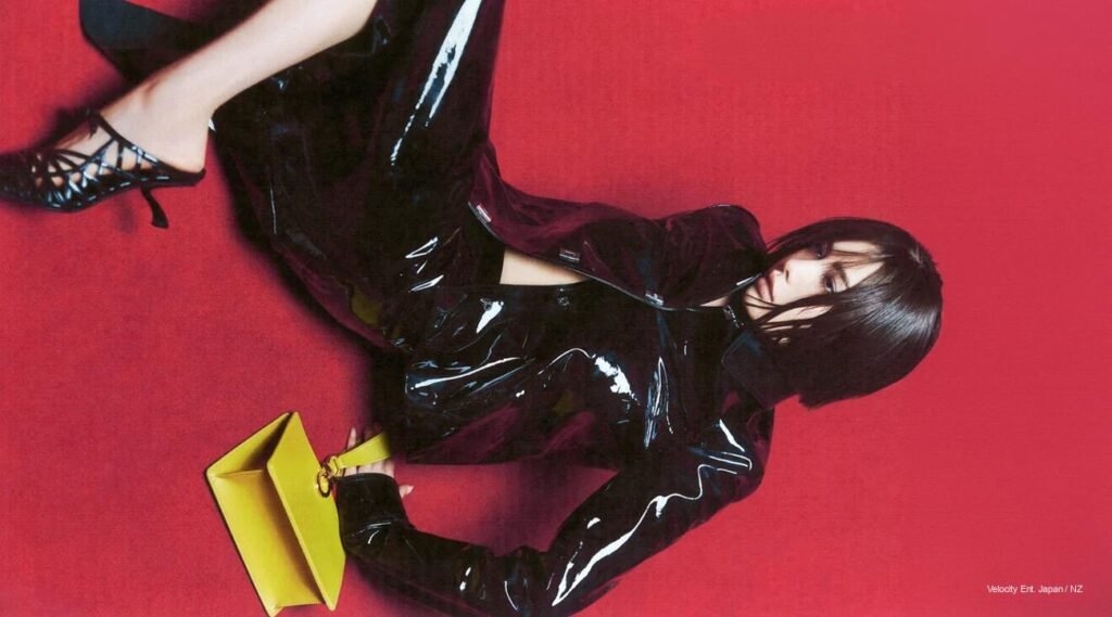 Nana After School DAZED Korea Ferragamo April 2026 pictorial black top yellow skirt