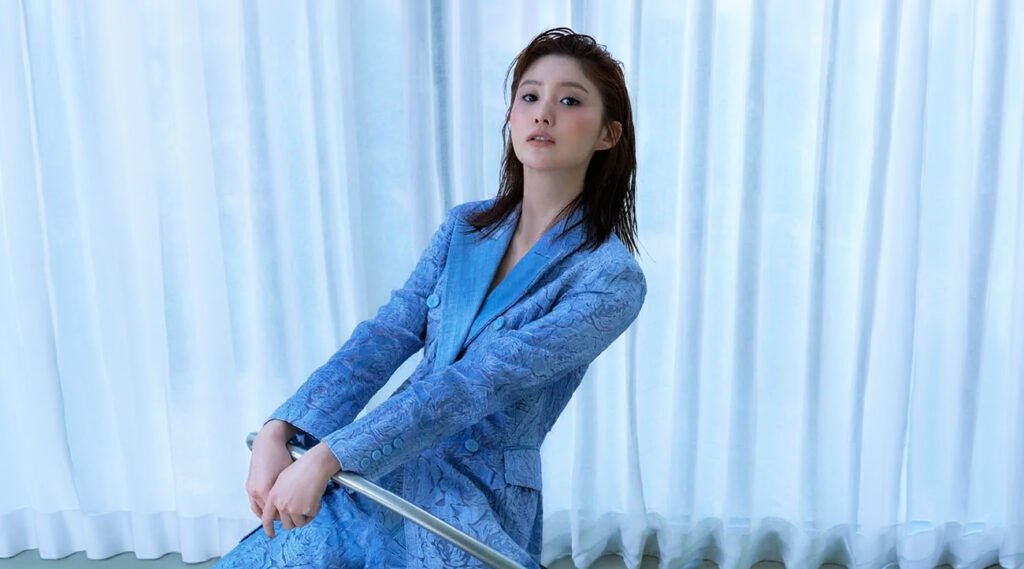 Park Jeonghwa of EXID in a WWD Korea April 2026 pictorial preview, wearing high-fashion styling with a calm, cinematic editorial mood.