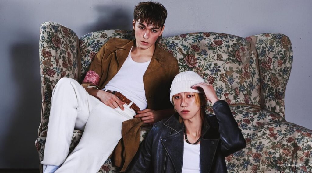 “SEVENTEEN’s The8 and Vernon pose for Allure Korea April 2026 cover, styled in Golden Goose”