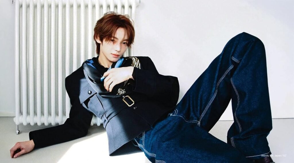 TWS Kyungmin Jihoon & Hanjin in Celine Harpers Bazaar Korea TWS members Kyungmin, Jihoon, and Hanjin pose in Celine for Harper’s Bazaar Korea April 2026 digital cover, showcasing sleek K-pop luxury styling.