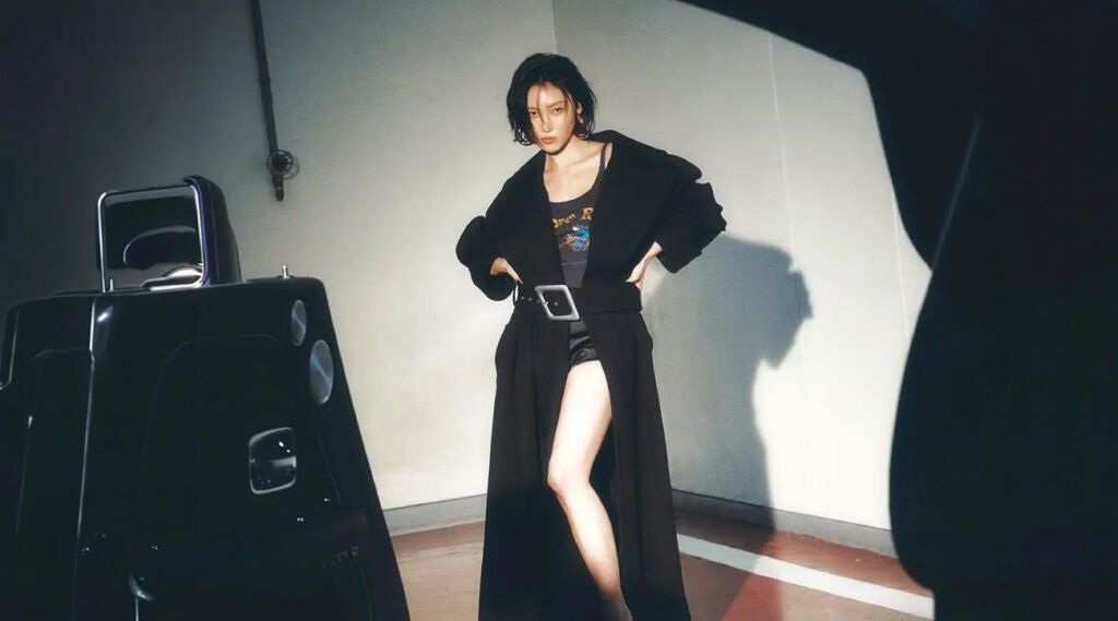 Hwasa GQ Korea April 2026 pictorial close-up, bold gaze and sleek fashion