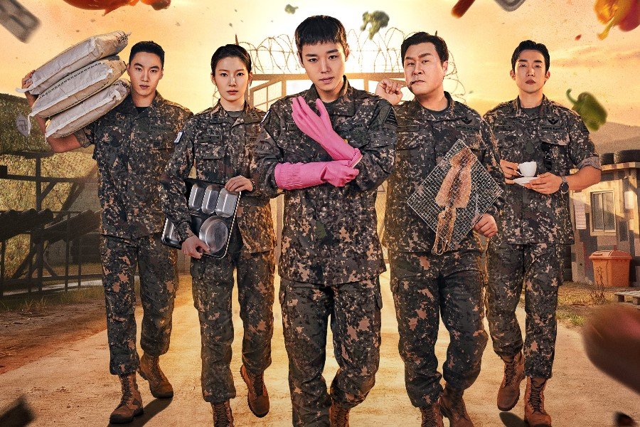 Park Ji Hoon, Yoon Kyung Ho, Lee Sang Yi, And More Bring Energy To Military Kitchen In “The Legend Of Kitchen Soldier” Poster