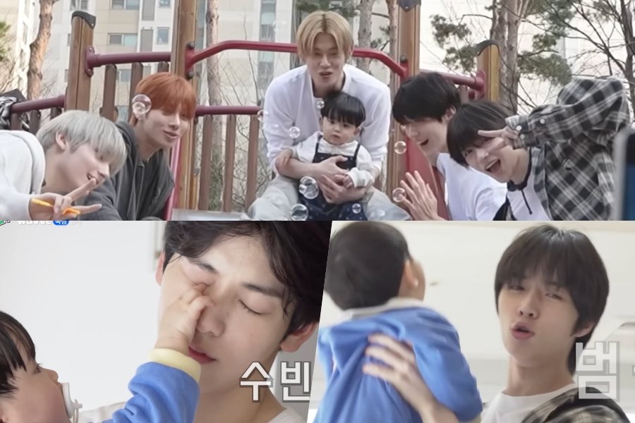 Watch: TXT Adorably Struggles And Bonds With Baby In New Babysitting Reality Show