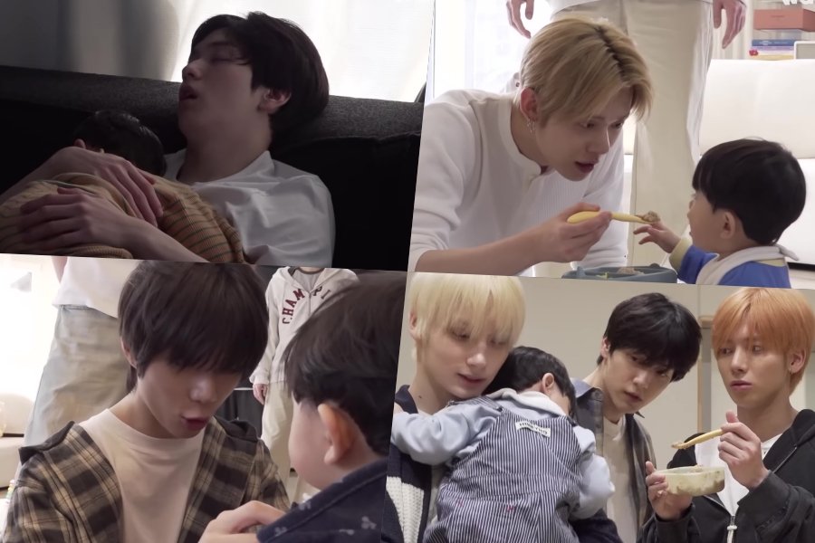 Watch: TXT Brings Different Ways Of Caring For Baby In New Babysitting Reality Show Teaser
