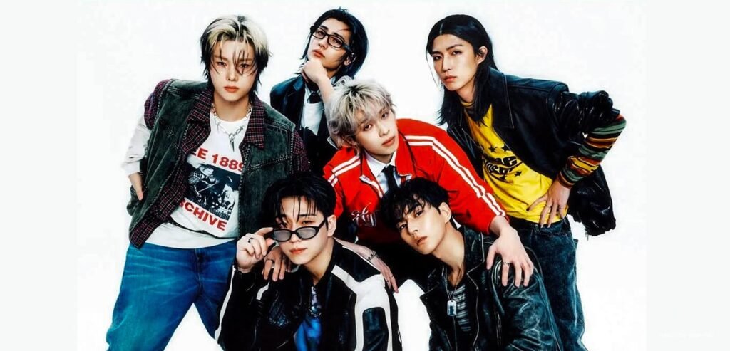 Xdinary Heroes members Gun-il, Jungsu, Gaon, O.de, Jun Han and Jooyeon — Cosmopolitan Shine May 2026 cover story feature