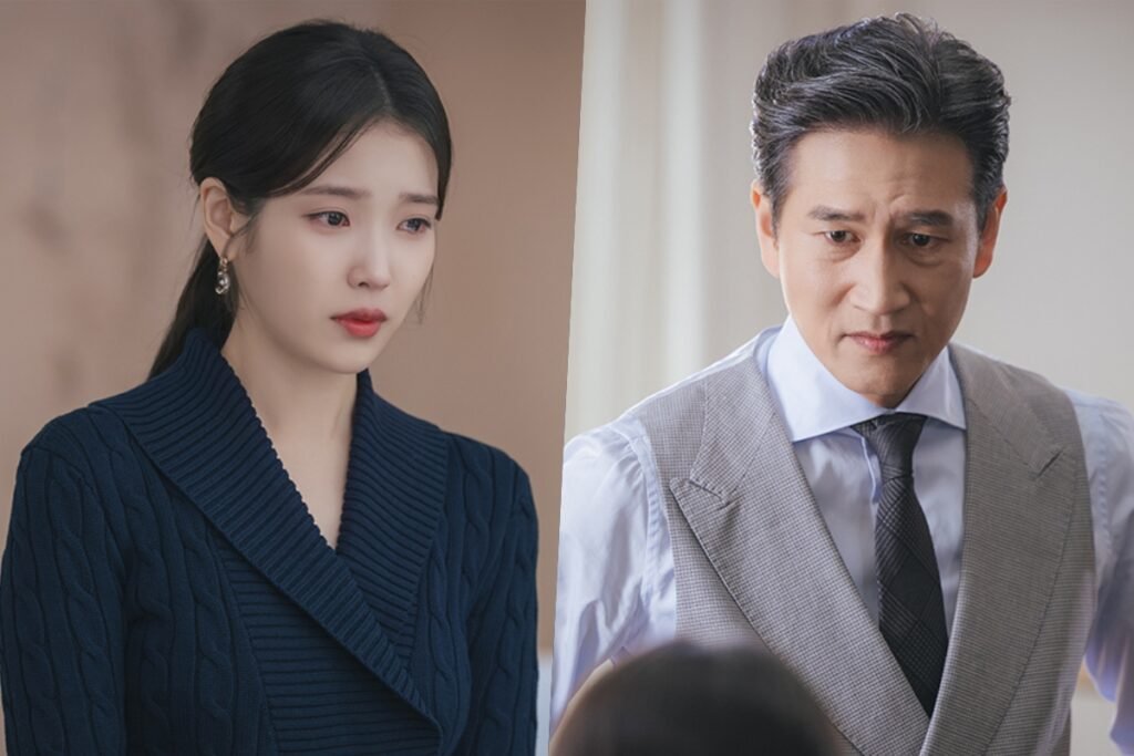 IU Kneels In Front Of Her Father For Byeon Woo Seok In "Perfect Crown"