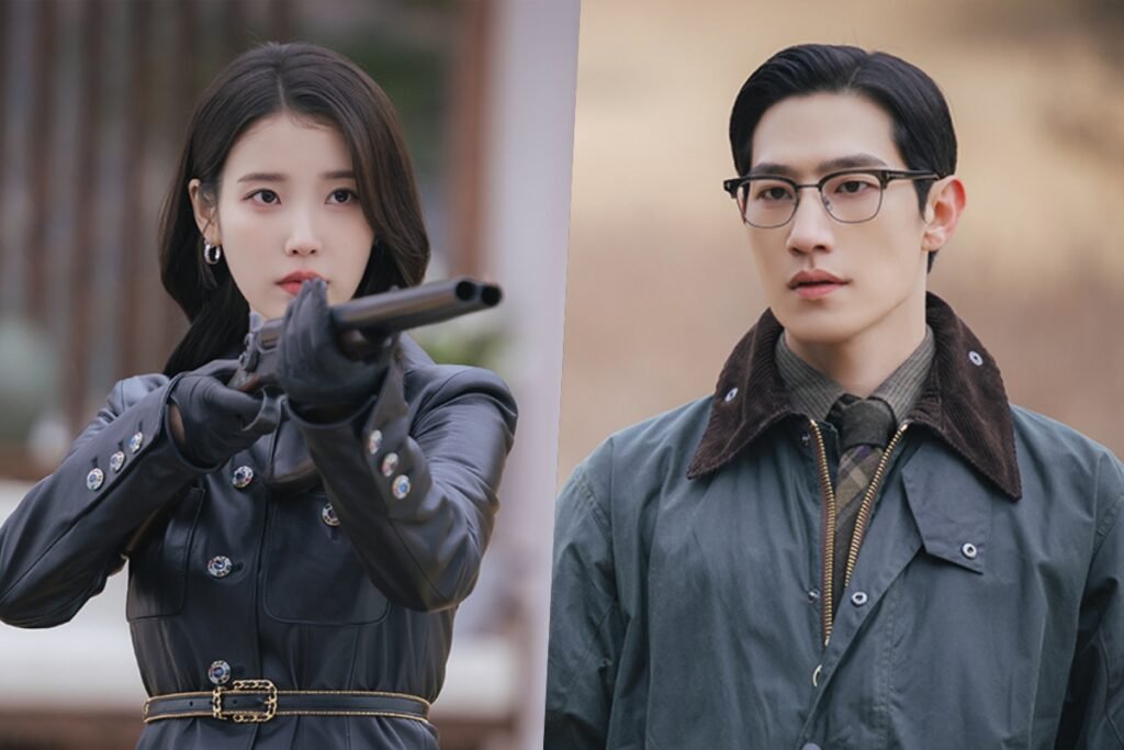 IU Points Her Rifle At Noh Sang Hyun In "Perfect Crown"