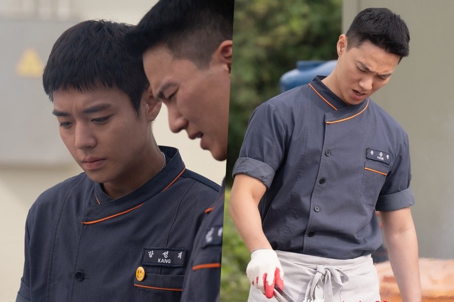 Park Ji Hoon Desperately Protects The Meat From Lee Hong Nae’s Chaotic Grilling In "The Legend Of Kitchen Soldier"