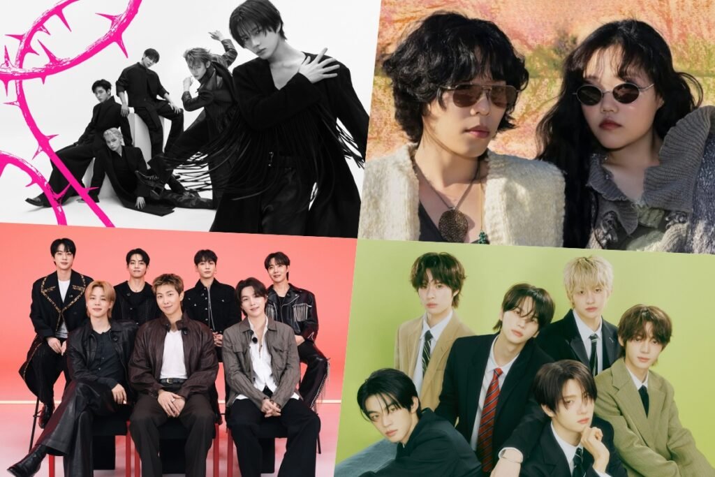 TXT, AKMU, BTS, TWS, NEXZ, And ILLIT Top Circle Monthly And Weekly Charts