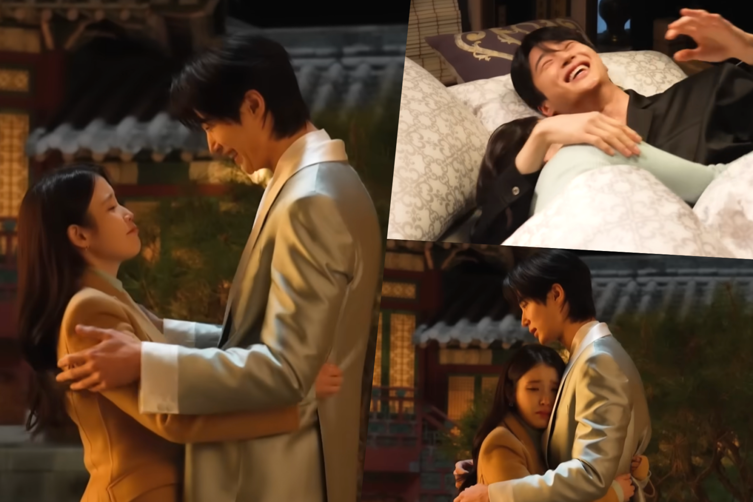 Watch: IU And Byeon Woo Seok Create A Sweet Atmosphere On Set Of "Perfect Crown"