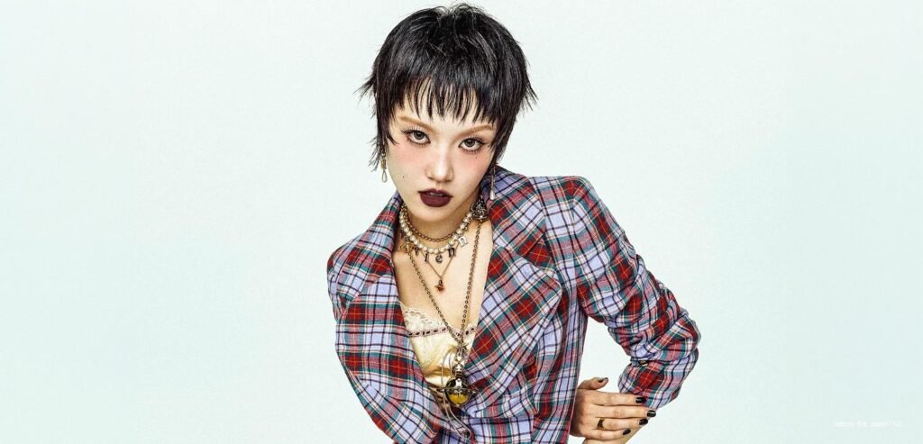 XG seven members in custom Windowsen avant-garde looks, styled for Rolling Stone Japan May 2026 digital exclusive cover