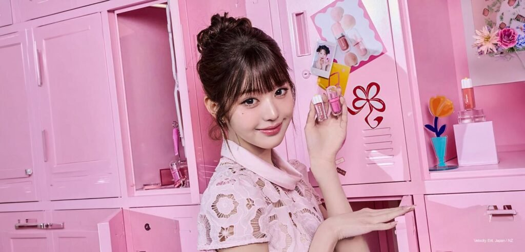 Jang Wonyoung brings AMUSE glow to Bangkok . Jang Wonyoung at AMUSE in Bangkok wearing a pastel pink lace dress during the brand’s Thailand event