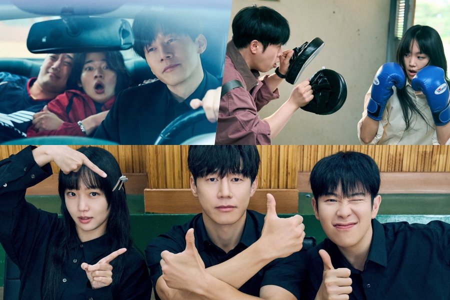 Kim Moo Yeol, Jin Ki Joo, P.O, And More Switch From Intense Action To Playful Smiles On Set Of “Teach You A Lesson” Kim Moo Yeol, Jin Ki Joo, P.O, And More Switch From Intense Action To Playful Smiles On Set Of “Teach You A Lesson”