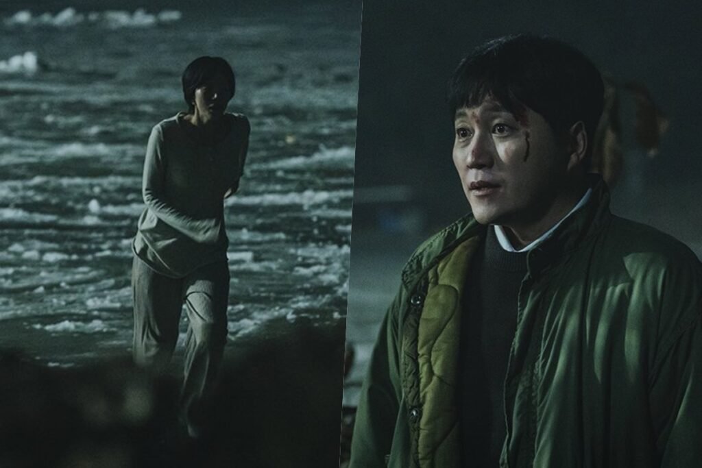 Kim Dae Myeung Chases Lee Seol Across A Frozen Lake In "The Husband"