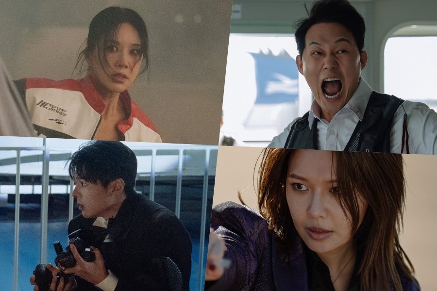 Uhm Jung Hwa, Park Sung Woong, And Ryeoun Fight To Save A Hijacked Cruise Ship From Sooyoung In “OK! Madam: Bon Voyage”