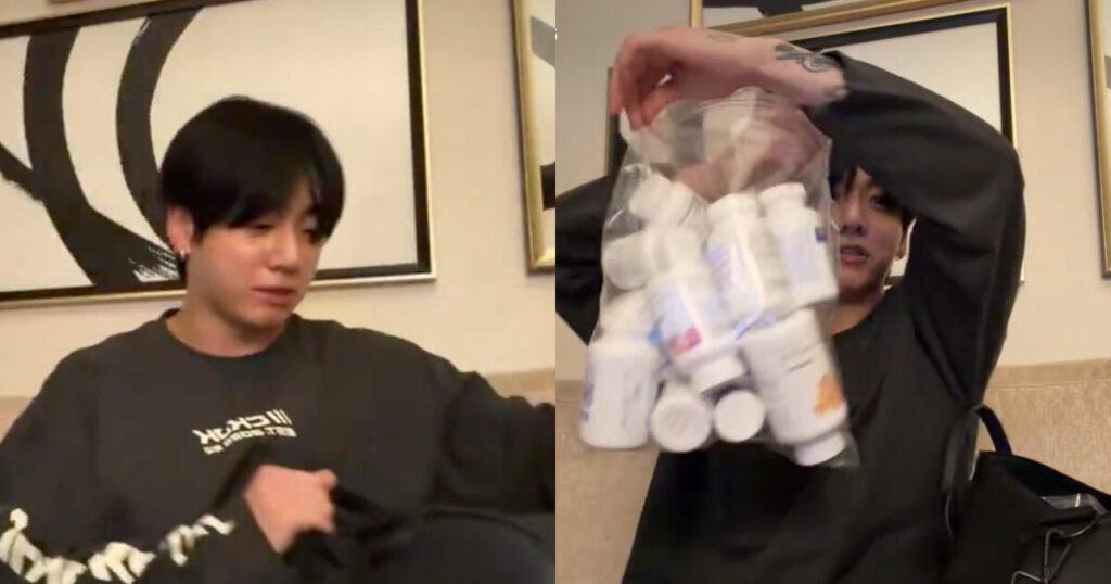 BTS’s Jungkook Reveals Huge Medicine Bag On Live Broadcast, Sparks Major Concern