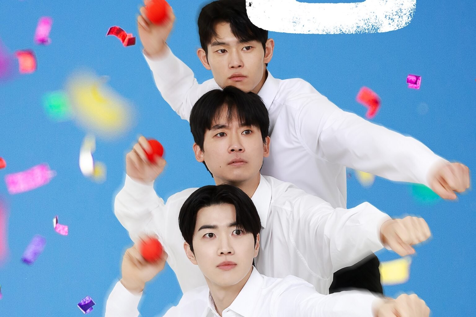 Kang Hoon, Cho Hyun Chul, And Kim Jung Jin Invite Viewers To Their Comedy Trio’s 10th Anniversary Performance In “Happy Anding” Poster